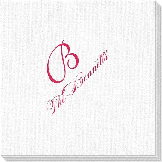 Pick Your Initial Monogram with Text Deville Napkins